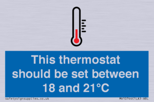 This thermostat should be set between 18 and 21°C